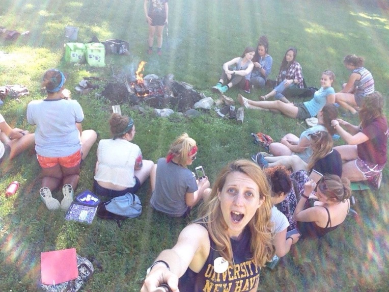 summer camp selfie friends